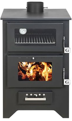 Silvia - Stufa a legna con forno 50,5x58,5xH90,5 cm
