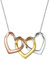 Suplight Collana Argento 925 Donna Ciondolo con 3 Cuori Argento Oro Oro Rosa Collana Donna Cuore Collana Oro Donna Regalo Donna Ragazza Fidanzata compleanno natale