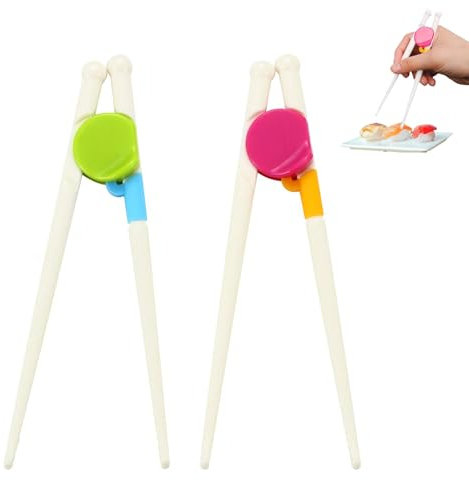 SUHAI 2 Pairs Kids Chopsticks,KidsTrainingChopsticks,ReusableChopsticks for Kids Childrens Helper Easy to Use Toddler Chopsticks for Beginners
