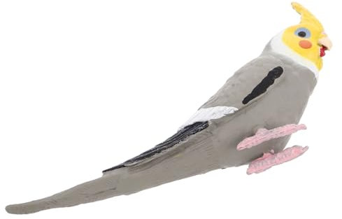 BESTonZON Lebensechtes Cockatiel Papagei Modell Künstliche Vogel Figurine Für Dekoration Im Innen Außenbereich Stabile Ornamente Für Garten Und Zuhause Realistisches Papagei Spielzeug