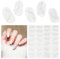 Nagelfolie UV Härtend - 28 Stück Nagelaufkleber Gel Nagelfolien Selbstklebend French Gel Nail Strips für UV Lamp Lang Anhaltende Nagellackstreifen Nagelaufkleber Art Stickers DIY für Damen