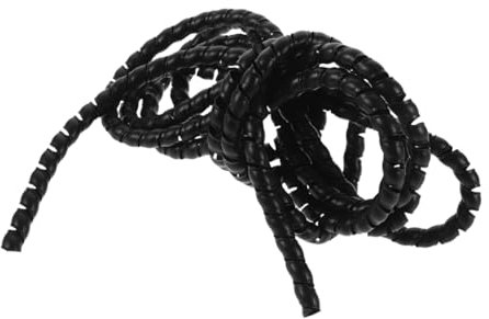 Générique Câble Protecteur Tube De Fil Noir Gaine De Câble Protecteur De Cordon Tube Enroulé De Fil Enrouleur De Cordon Tube Organisateur De Cordon Couvercle Du Faisceau De Câblage Black Pp