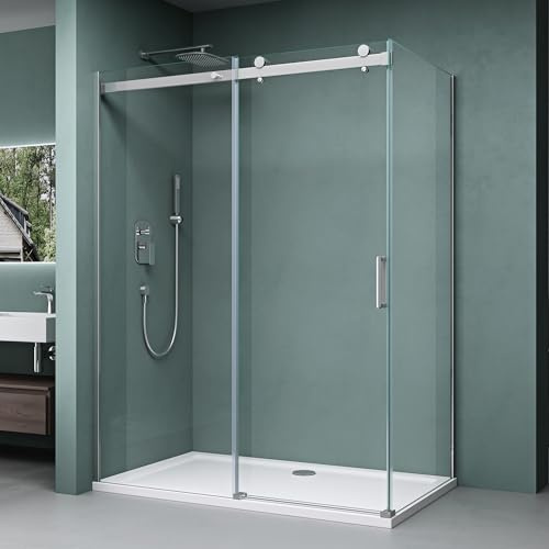 Mai & Mai Duschkabine 70x100 cm Eckdusche Dusche mit Schiebetür | 8mm ESG-Sicherheitsglas beidseitige NANO-Beschichtung R-17