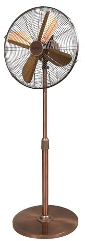 KÜHL 16 Copper Electric Pedestal Fan | 3 Speed Settings | 80° Oscillation | Adjustable Standing Fan | Easy to Assemble | Home & Office