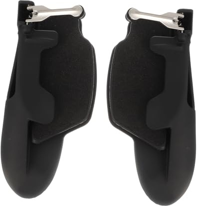 Kisangel Sensitive Tablet Game Trigger Controller with Metal Buttons Four-finger Game Assist Joystick for Mobile Gaming Easy Installation and Non-blocking Design