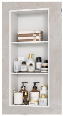InWall - Mensola da incasso per doccia in acciaio inox, soluzione per riporre oggetti, nessuna piastrella necessaria, facile installazione in cartongesso, salvaspazio, per docce nizzate