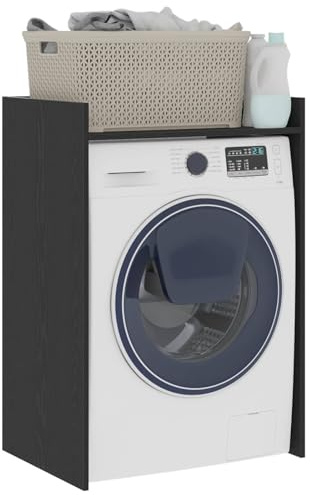 vidaXL Waschmaschinen-Schrank Schwarz Eichen-Optik 67,5 x 48 x 97 cm