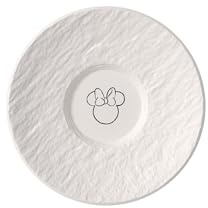 Villeroy & Boch Manufacture Rock blanc – Mickey Mouse – Espresso-Untertasse, weiß, spülmaschinenfest & mikrowellensicher, Schieferoptik mit Disney Mickey Mouse Kreidedekor, Premium Porzellan