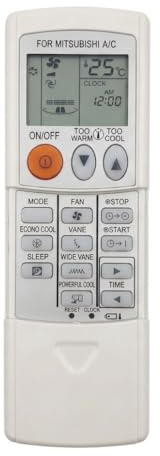 zstg Control Remoto Universal Compatible con Mitsubishi Aire Acondicionado | Repuestos para modelos MSZ-FD35VA MSZ-FD50VA MSZ-GA35VA MSZ-GB50VA MSZ-FH25VE MSZ-FH35VE MSZ-FH50VE KD07BS KM05B