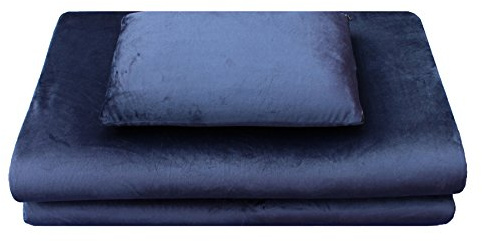 Luxus-Reiseset (Reisekissen, Reisebettmatratze) aus Visco-elastischem Airschaum (Memory-Foam), 2-teilig in blau, leichte mobile Matratzenauflage und Kopfkissen, ideal für Reisen, Camping, Wohnwagen