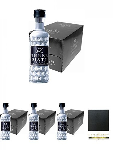 Three Sixty Vodka 4 x 24 x 4 cl Miniaturen