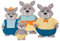 Li'l Woodzeez - GrayPaws Wolf Family - Ensemble de Jouets 5 pièces avec Figurines d'animaux Miniatures et Livre d'histoires - Jouets et Accessoires pour Animaux pour Les Enfants de 3 Ans et Plus