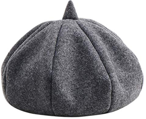 Yixda Baby Kids Warm Kapppe Hüte Kinder Kürbis Baskenmütze Beret Cap (Grau)