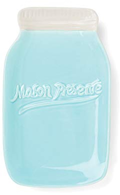Fox Run 11704 Mason Jar Spoon Rest, Ceramic, Blue