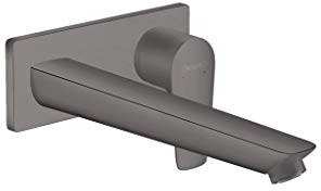 hansgrohe Wasserhahn Talis E Unterputz (Armatur mit Auslauf Länge 225mm für Wandmontage) Brushed Black Chrome
