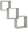 vidaXL Mensole a Muro Cubiche Eleganti Moderne Robuste ad Incastro Mobili Pensili Quadrati Espositori Cubo Grigio Cemento in Truciolato