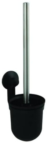 MSV Brosse WC avec Support Mural à Fixer PP ABS & PVC Super ventouses Noir Mat