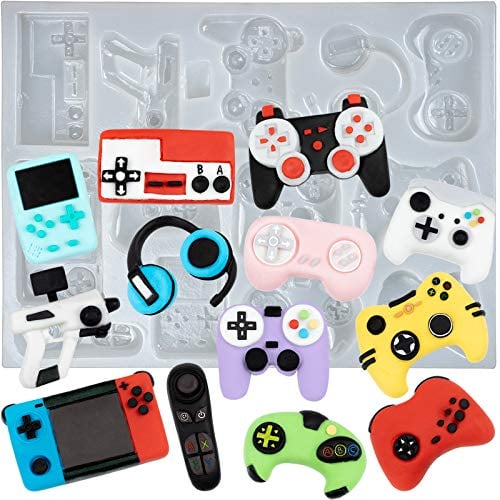Game Controller Epoxy Resin Silicone Mould for Fondant Cake Decorating, Cupcake Topper, Chocolate, Polymer Clay 13 Shapes 1.5-2.2inch