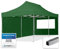 TOOLPORT Tente Pliante 3x6 m - 2 côtés Aluminium Barnum Chapiteau Pliant Tonnelle Stand Paddock Réception Abri PES300 Vert