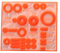 New Direction Tackle UV-reaktives Gummi-Set – Rot/Grün/Gelb (leuchtet unter UV-Licht)