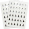 Clear Rhinestone Sticker, 2 Sheets Self-Adhesive Acrylic Crystal Gems Stickers, Drop Shape Diamante Gems for Nail Art Phone Decorations DIY Crafts Makeup Festival, 72 Pcs