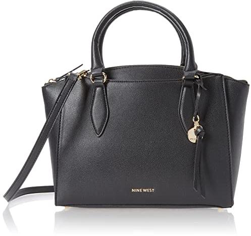 NINE WEST Damen Paisley Satchel Ranzen, Schwarz