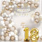 YAOYIN 18. Geburtstag Mädchen Deko, 98 Stück 18 Geburtstag Deko Luftballons Girlande, Luftballons Geburtstag Geburtstagsdeko Mädchen Jungen 18 Jahr, Ballon Girlande für Party Deko,Happy Birthday Deko