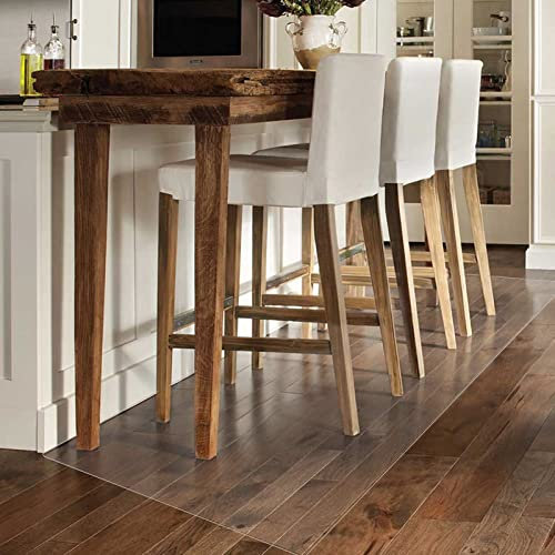 MLYYJH Transparent Vinyl Plastic Rugs Protector For Dinning Room/Kitchen - Rectangle Clear Non-slip Waterproof Hardwood Flooring Mat Roll, Plastic Sheet, 2 3 4 5 6 7 8 9 10 11 12 13 14 15 FT