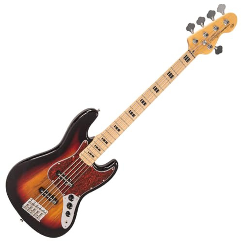VINTAGE V49 Dessous de verre 5 cordes pour guitare basse 3 tons