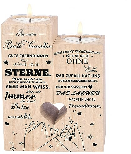 An Meine Beste Freundin - Freundinnen Geschenk, Geschenke für Freundin, Freund Geschenk, Kerzenhalter Geburtstagsgeschenk für Beste Freundin - Freundschaft Weihnachtskerze Geschenk.