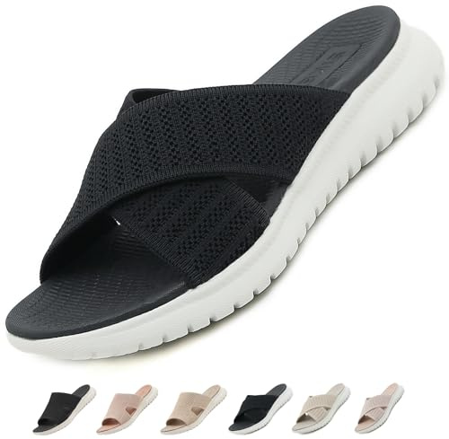 ZDQ Sandales Femme Été Confortable Orthopédique Chaussons Legere Chaussures Plate Claquettes