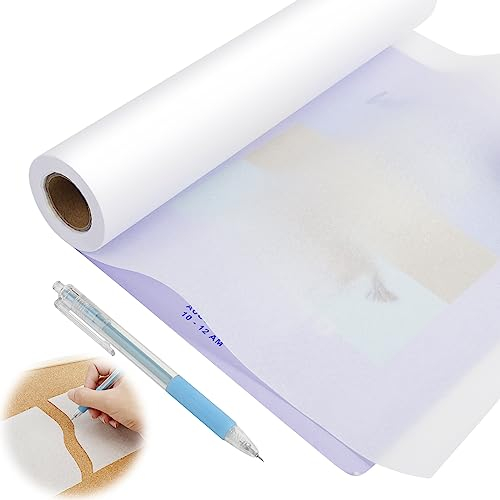 Papier Calque Nswayy en Rouleau, 46m x 31cm, 28g/m², 2 Rouleaux de Papier à Patron Couture Transparent pour Faire des Croquis, Ciuture, Craft