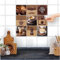 FoLIESEN Fliesenaufkleber für Bad, Küche, Badezimmer - Fliesen-Folie selbstklebend - Deko-Aufkleber - Kaffee-Collage, .:15x15 cm - 9-tlg.