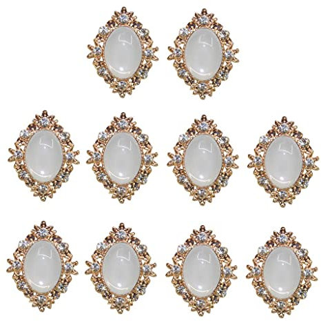 30x25mm Alloy Pearl Adhesive DIY Phone Case with Diamante Hair Accessories - Jelly Color - 30x25mm