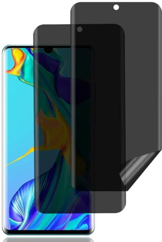 Sichtschutz Schutzfolie für Huawei P30 Pro [2 Stück], Privacy Schutzfolie, Sichtschutzfolie, Kratzfest, Anti-Fingerprint, Blasenfrei, Anti-Spy Flexibler TPU Displayschutzfoli für Huawei P30 Pro