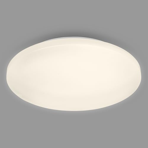 BRILONER - LED Deckenlampe, LED Deckenleuchte Bad, 24 Watt, 2600 Lumen, IP44 Spritzwasserschutz, warmweiße Lichtfarbe, Badezimmerlampe, Küchenlampe, Feuchtraumleuchte, 40x6,5 cm (DxH), Weiß