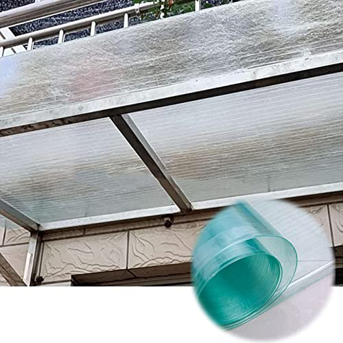 ANSNOW Durchsichtige Dachplatten Aus Polycarbonat-Kunststoff, Verglasung Von Gewächshausschuppen, Ersatz-Schuppenplatte Für Überdachung, Carport, Frühbeetrahmen, Leicht Zu Biegen Und Zu Schneiden, Uv-