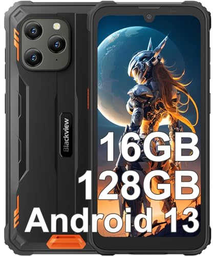 Blackview BV5300 Plus Móvil Resistente,24GB+128GB(TF 2TB) 6580mAh Teléfono Móvil Android, Helio G72 Pantalla de 6.1''HD+ Cámara de 13MP+5MP 3 Slot Teléfono Todoterreno Dual 4G/OTG/GPS/IP68 y IP69K