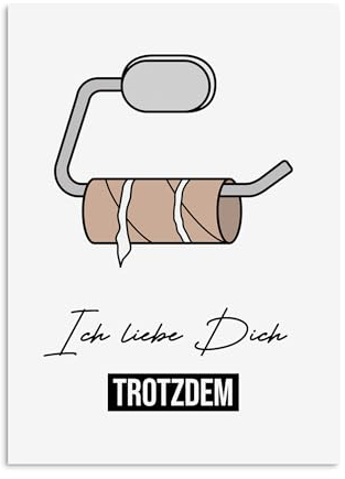 Nastami Valentinskarte Postkarte Valentinstag Karte Liebe Jahrestag Geschenk (Klopapier)