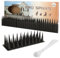 ASelected 5m Upgraded Bird Spikes Fence Wall Spikes,Anti Climbing Proof Fence Spikes Prevent Animals From Approaching For Garden And Courtyard intruder deterrent (Black)