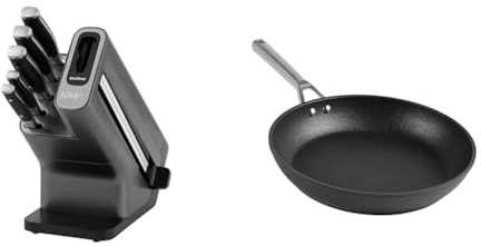 Ninja Foodi StaySharp Knife Block with Integrated Sharpener, 5-Piece Knife Set Includes Chef Knife & Foodi ZEROSTICK 30cm Frying Pan [C30030UK] Non-Stick, Induction Compatible