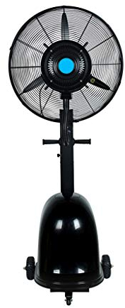 Ventilador oscilante de nebulización, ventilador de pedestal, ventilador de nebulización, ventilador de pulverización industrial de humidificación y refrigeración con refrigeración por agua y ventil