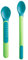 MAM Set de Cucharas, Puntas Sensibles al Calor, Suaves y Delicadas para el Paladar y las Encías del Bebé, Ayudan en la Transición a Comer de Forma Independiente, con Tapa Protectora, Neutro, Pack 2ud