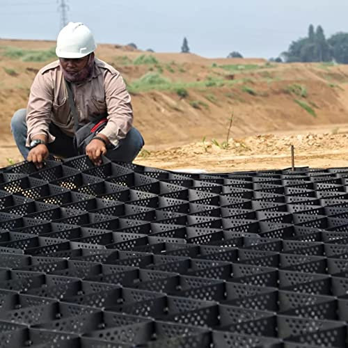 ZJFJMBD Geo-Gitter zur Stabilisierung, robust, Wabenpflaster für Gartenwege, Pferdefarm, Schlammkontroll-/Untergrundgitter – Polyethylen
