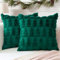 Artscope 2er Set Wolle Kissenbezüge Weicher Plüsch Kurzer Wollsamt Dekokissenbezuge Sofakissen Europäische Kissenhülle für Sofa Schlafzimmer Weihnachtsbaum Grün, 50x50cm