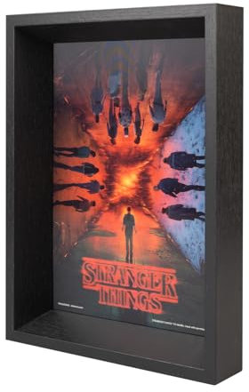Grupo Erik Cuadro Stranger Things 3D - Stranger Things Poster con marco 22,7 x 30 cm : Cuadros decoracion dormitorios - Stranger Things merchandising