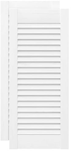 vidaXL Puerta de Armario de Lamas 2 uds Blanco 69x29,5 cm, Puerta de Mueble, Puerta de Armario, Panel de Lamas de Madera