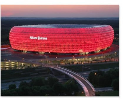 GSBRSNTS Allianz Arena, München，Full Round Diamond 5D DIY Diamond Painting 3D Stickerei Kreuzstich Mosaik Gemälde Dekor(30 x 40 cm/11.81 x 15.74 Zoll)-C2