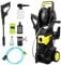 220V High Pressure Washer, 2200W Power Control Pressure Washer, max 150 bar, Flow Rate: 450l/h, Power Washers for Patio Car Floor Gardening, High Power Jet Water with 2-in-1 Nozzle, Foam Tank