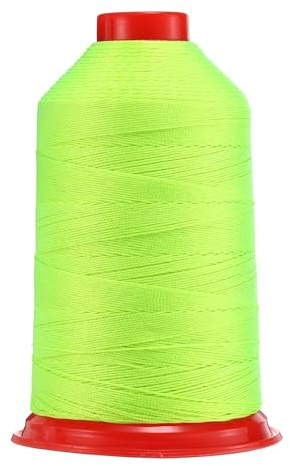 QUARKZMAN 962 Yards Bonded Nylon Nähgarn Größe 630D/3 Nähen-Schweres Duty Nylon Polstergarn Outdoor-Garn für Leder Jeans und Webhandwerk Maschine DIY Neon Grün